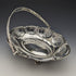 1907 British Antique Sterling Silver Basket Earrings Movable Handle 347g Walker&Hall